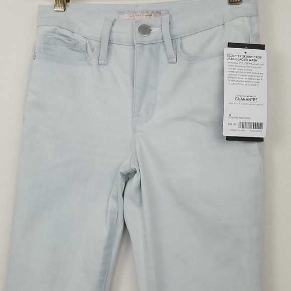 New Athleta Sculptek Skinny Crop Glacier Jeans 0 - Picture 4 of 11